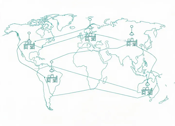Fagerhult project support office map illustration